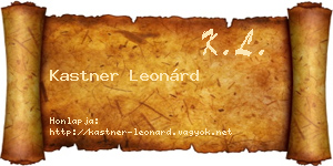 Kastner Leonárd névjegykártya